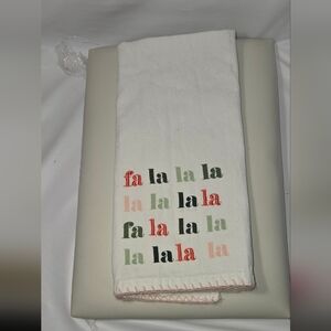Kate Spade Holiday Towel with Multicolor 'Fa La La' Design